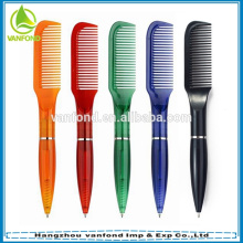 Cheap novelty promotional plastic comb pen for wineshop and barbershop used